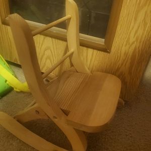 Wooden rocking chair for dolls